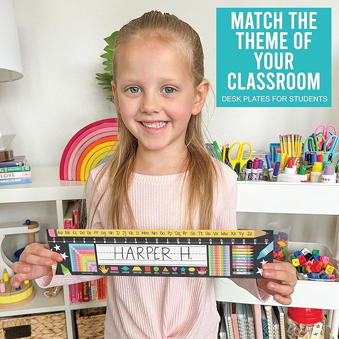 Desk Name Tags for Classroom -25 Student Name Plates for Classroom Kindergarten - Image 5