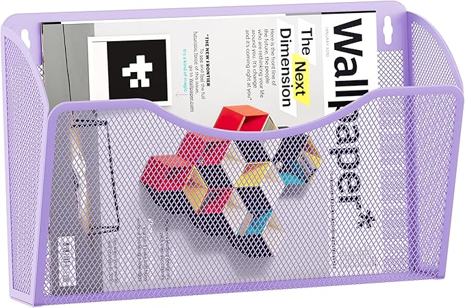 EasyPAG Single Pocket Wall File Organizer, Mesh Hanging File Folder Organizer by EasyPAG