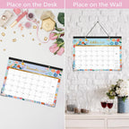 Calendar 2026-2027 - Desk Calendar 2026-2027 | 18-Month Desk/Wall Calendar, Jul. 2026 - Dec. 2027, 16.8" x 12", Desk calendar with Corner Protectors, Ruled Blocks