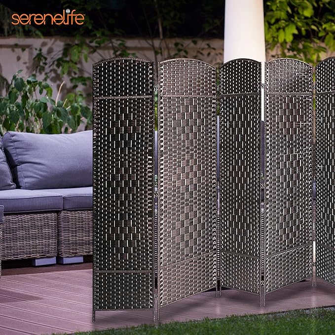 8 Panel Folding Privacy Screen 12ft Wide, 6ft Tall Partition Room Divider - Image 6