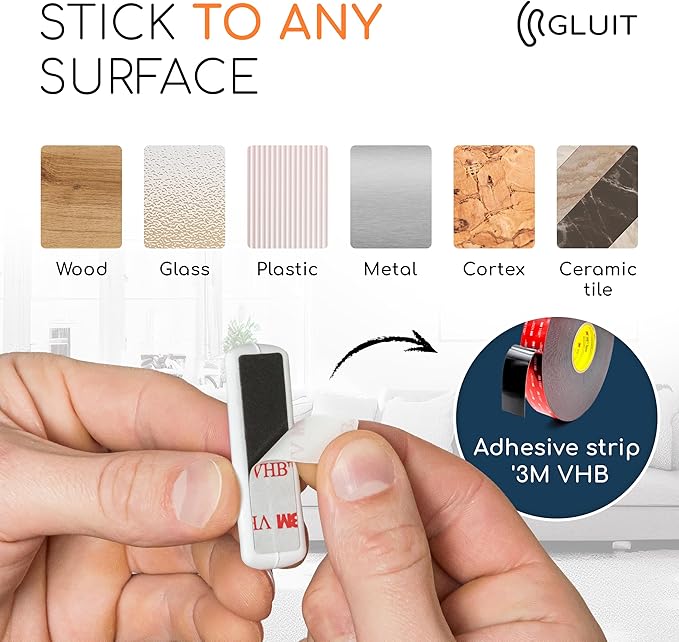 GLUIT Adhesive Desktop Cable Organizer Versatile Cord Holders Wire Clips and - Image 3