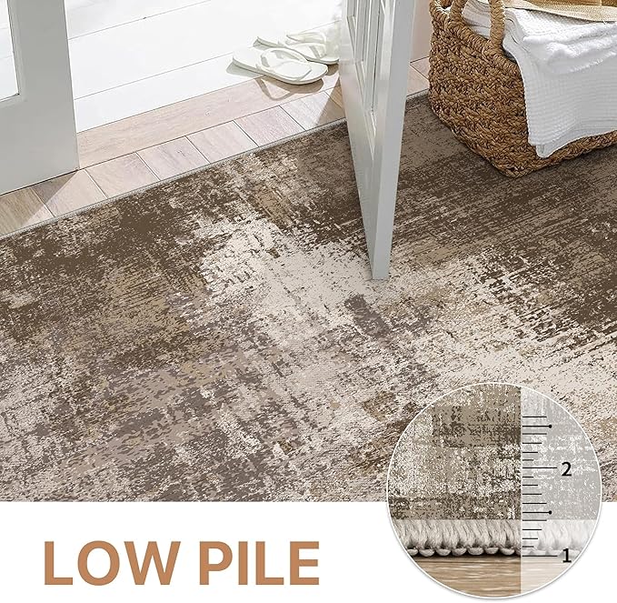 GENIMO Washable Area Rugs for Living Room, 8x10 Vintage Non Slip Rugs, Low Pile - Image 5