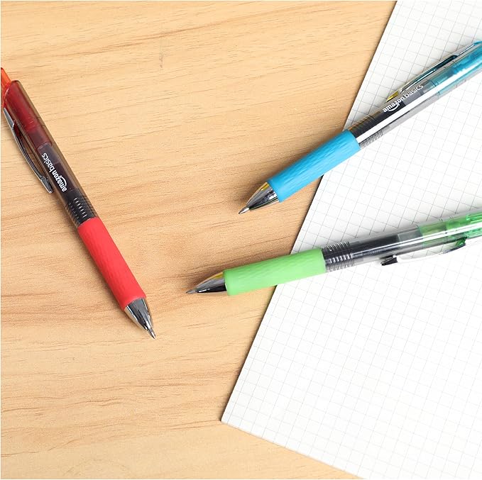 Amazon Basics Gel Pens Fine Point Smooth Writing Pens, Retractable, 12 Pack - Image 7