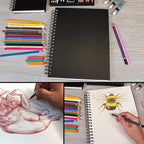 U.S. Art Supply 8.5" x 11" Premium Hardbound Sketch Book, 2 Pack, 80 Sheets Each - Image 7