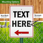 Custom Arrow, Custom Directional Sign, Left Arrow, 18x24 Inches, 3M EGP - Image 5