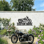 Custom Motorcycle Metal Sign Personalized Biker Name Sign Motorcycle Wall Art - Image 3
