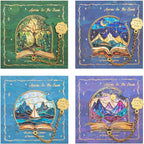 4pcs Metal Bookmarks with Chain, Inspirational Book Marks Set Featuring Books - Image 2