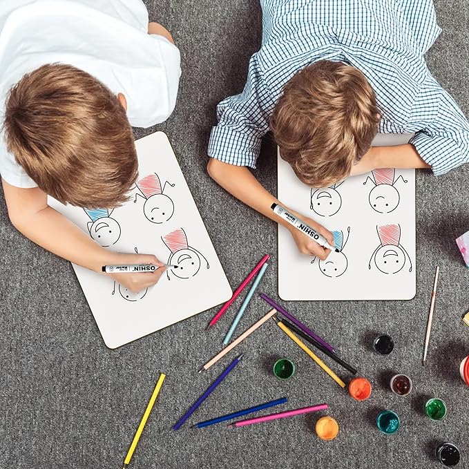 30 Pack Small White Boards, Teacher School, Include 30 Markers, 30 Erasers - Image 7