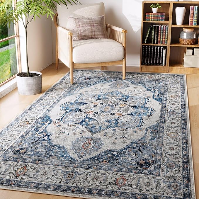 Rugcomf Vintage Medallion 3'x5' Washable Rug - Image 2