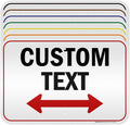 Custom Arrow, Custom Directional Sign, Two Way Arrow, 12x18 Inches, 3M EGP