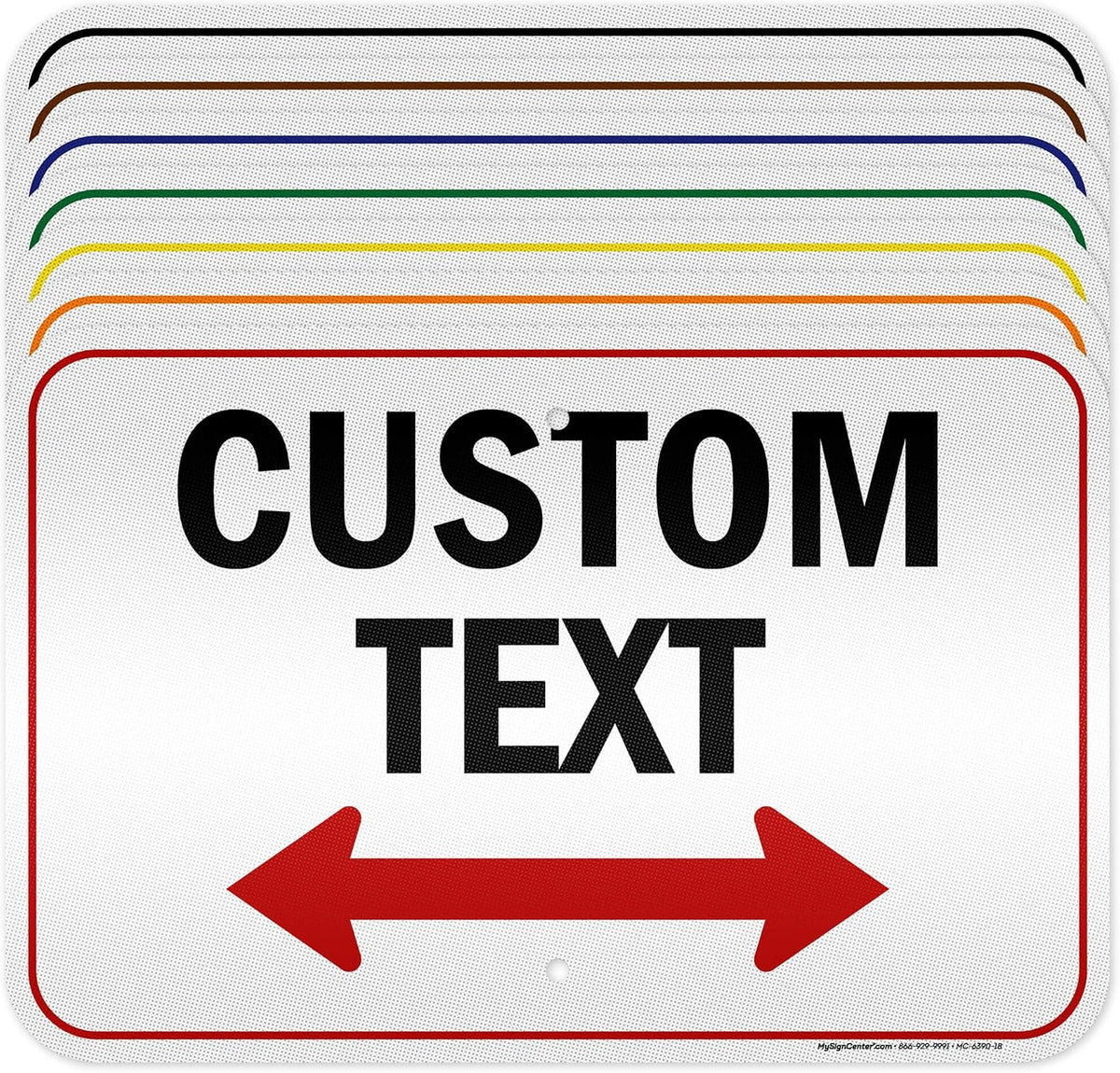 Custom Arrow, Custom Directional Sign, Two Way Arrow, 12x18 Inches, 3M EGP