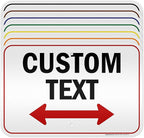 Custom Arrow, Custom Directional Sign, Two Way Arrow, 12x18 Inches, 3M EGP by MySignCenter