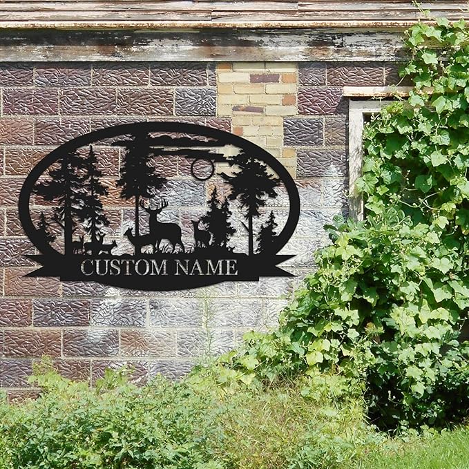 Personalized Deer Metal Cabin Sign | Custom Metal Sign | Personalized Camping - Image 3