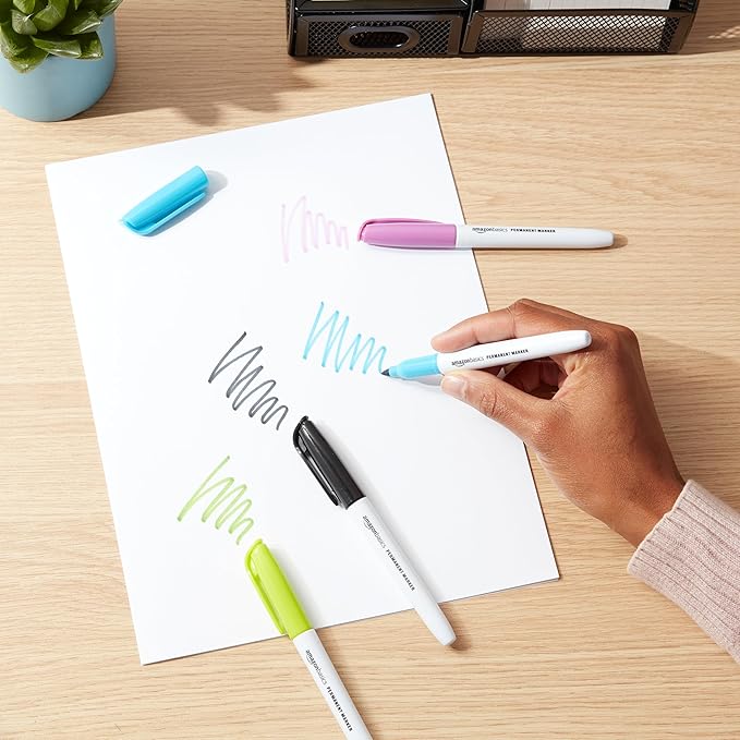 Amazon Basics Fine Tip Point Permanent Markers - Image 9