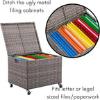 BIRDROCK HOME Rolling File Box - Image 8
