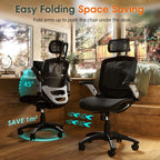 gabrylly ergonomic office chair, high back home desk, close-up detail