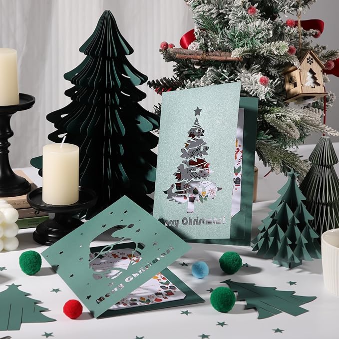25 Sheets Green Shimmer Cardstock 8.5 x 11Inch Glitter Card Stock 92lb - Image 5