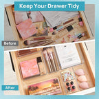 Vtopmart 25 PCS Clear Plastic Drawer Organizers Set, 4-Size Versatile Bathroom - Image 2