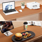 Aothia Double-Sided Desk Pad, 37.8"x17" Leather Desk Mat, Eco Cork Desk Pad - Image 6