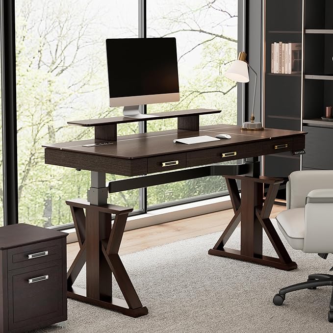 EUREKA ERGONOMIC Standing Desk, 63 inch Executive Desk w Drawers, Modern by EUREKAERGONOMIC