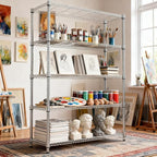 M MZG 5 Tiers Shelf 1750 lbs Steel Storage Shelving Utility Shelving Unit Steel - Image 7