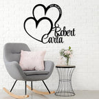 Personalized Valentines Metal Wall Sign, Custom Infinity Heart Love Couple Name - Image 8