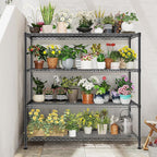45 "W Metal Shelving Unit 4 Tier Storage Shelves Adjustable Wire Shelving Metal - Image 9