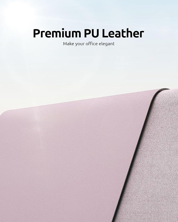 YSAGi Leather Desk Protector, Office Mat, Large Mouse Mat, Non-Slip PU Leather - Image 2