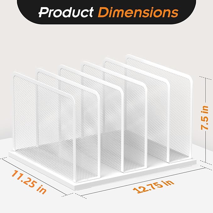 Kuntine.B Desk File Organizer Upright Mesh Desktop Organizer File Sorter Office - Image 2