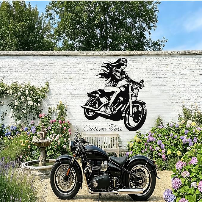 Custom Motorcycle Metal Sign Personalized Biker Name Sign Motorcycle Wall Art - Image 3