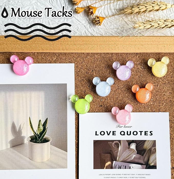 30Pcs Push Pins, Decorative Push Pin, Cute Thumb Tacks Cute Office Decor - Image 2
