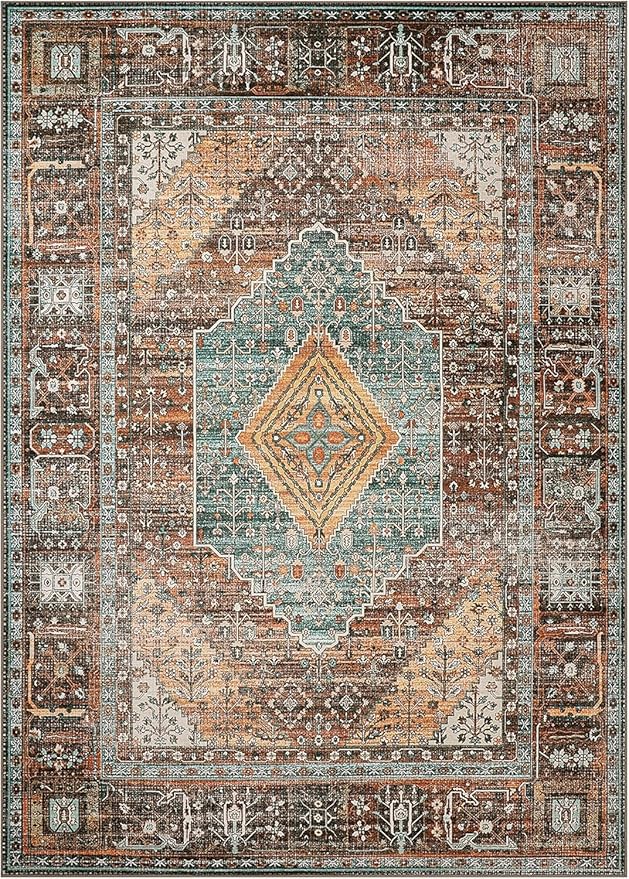 GENIMO 4x6 Area Rugs for Living Room, Machine Washable Rug, Non Slip Vintage - Image 8