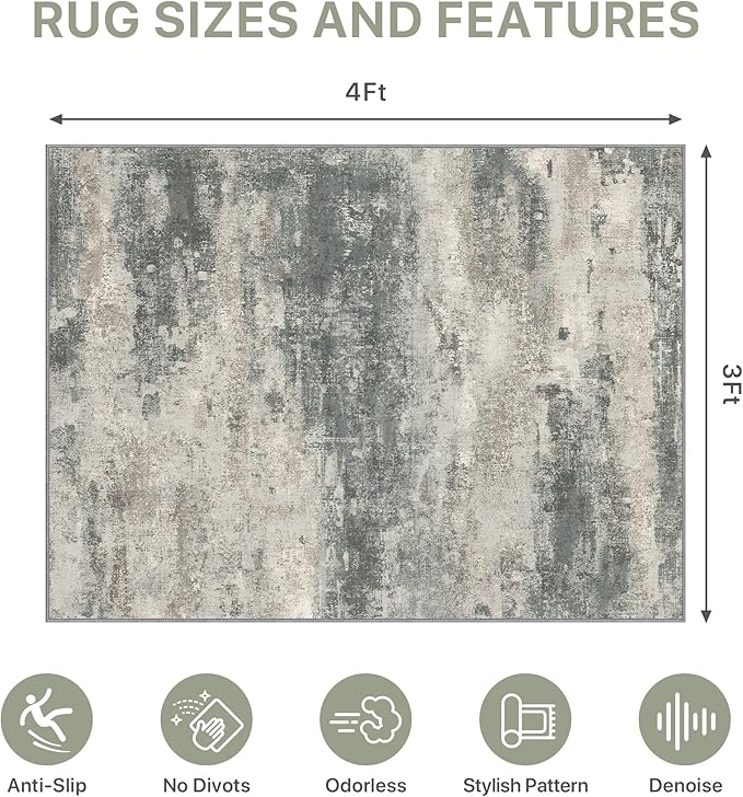 Office Chair Mat for Hardwood Tile Floor, Abstract 36"X 48" Desk Mats for - Image 9