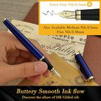 BEILUNER Blue Fountain Pen, Stunning Luxury Pens - Image 4
