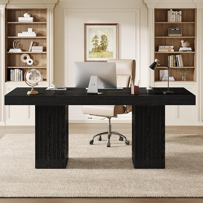 Tribesigns 63-Inch Executive Desk, Modern Office Computer Desk - Image 4