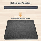 Sycoodeal Office Chair Mat for Hardwood & Tile Floor,Computer Gaming Chair Mat for Rolling Chairs Non-Curve, Anti-Slip, Heavy Duty Floor Protector for Home Office,Black (36" x 48")