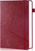 CAGIE Lined Journal for Women Men, Tree Growth Ring Leather Bound Journal by CAGIE