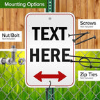 Custom Arrow, Custom Directional Sign, Two Way Arrow, 12x18 Inches, 3M EGP - Image 5