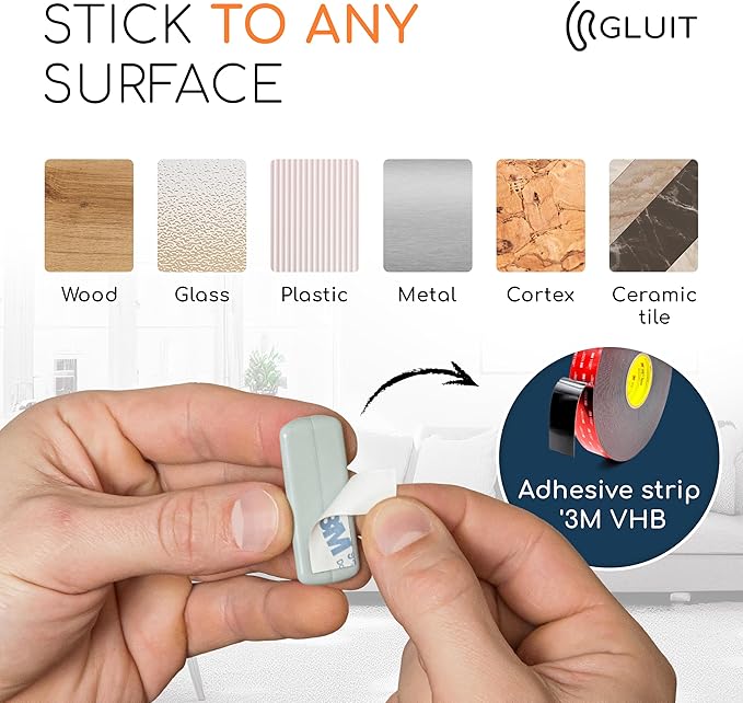 GLUIT Adhesive Desktop Cable Organizer Versatile Cord Holders Wire Clips and - Image 3