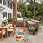 safavieh cabana outdoor runner rug 2'x6', modern cream, main product view