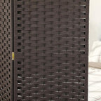 HOMCOM Room Divider, 4 Panel Folding Privacy Screen, 5.6' Tall Freestanding - Image 8
