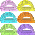 EBOOT 24 Pack Plastic Protractors Math Protractor 180 Degrees 6 Inch by eBoot