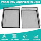AZFUNN Wire Mesh Letter Trays Paper Tray Desk File Organizer, 2 Pack Stackable - Image 4