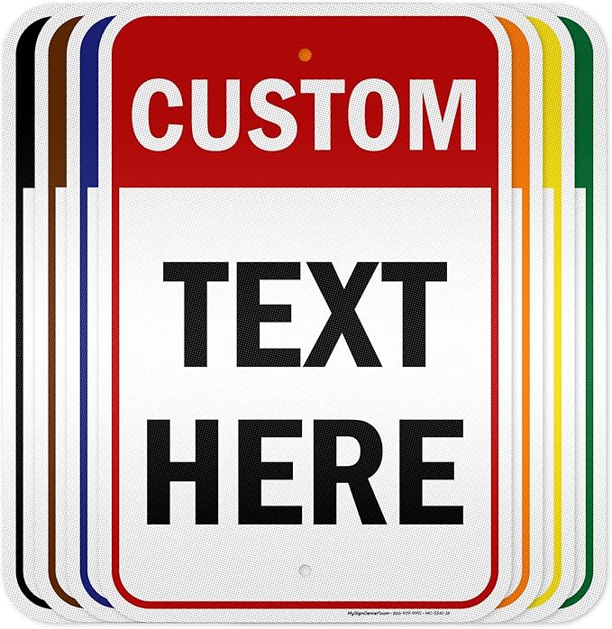 Custom Sign, Custom Sign for Business, Indoor/Outdoor use. 12x18 Inches by MySignCenter