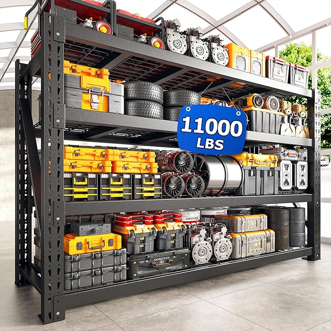 Bepatio 11000LBS Industrial Garage Shelving Heavy Duty, 4-Tier Adjustable by Bepatio