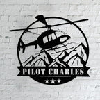 Personalized Metal Airplane Wall Art, Airplane Name Sign, Customized Pilot Name by Unknown