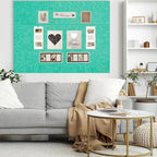 AKTOP Cork Board Bulletin Board 47"x35", 12 Pack Removable Felt Cork Board Tiles - Image 2