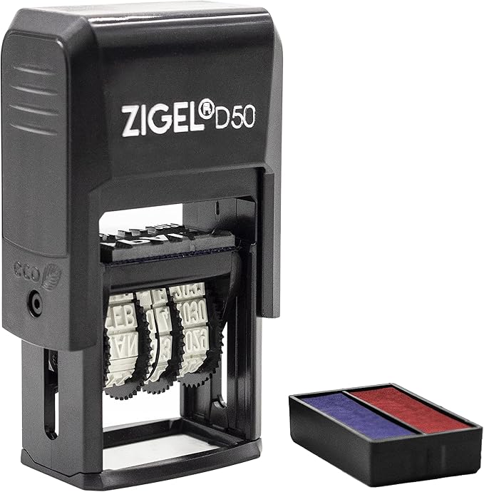 ZIGEL D50 Date Stamp with Phrase - Image 3