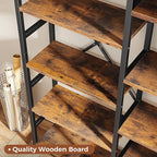 SUPERJARE Triple 5 Tier Bookshelf, Bookcase - Image 6