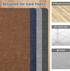 2 Pack Office Chair Mat for Hardwood Floor, Desk Chair Mat, Large Rubber - Image 5